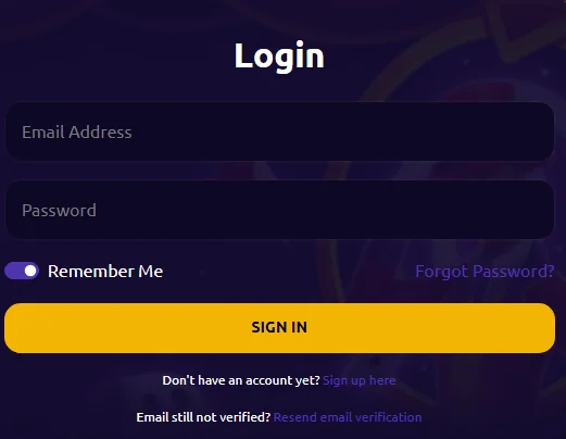 SpinTime login form with phone or email and password fields